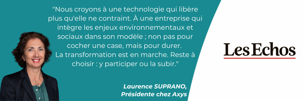 Citation sur l'innovation et durabilité par une dirigeante.
