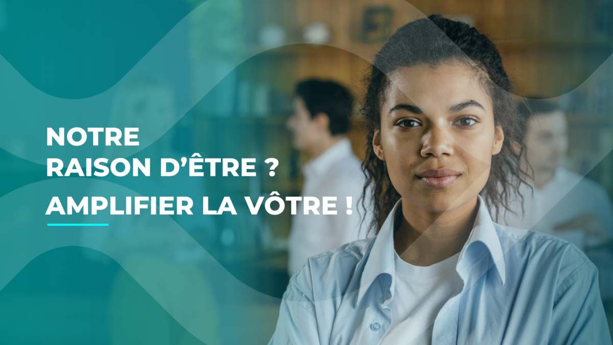 Portrait professionnel avec slogan inspirant en français